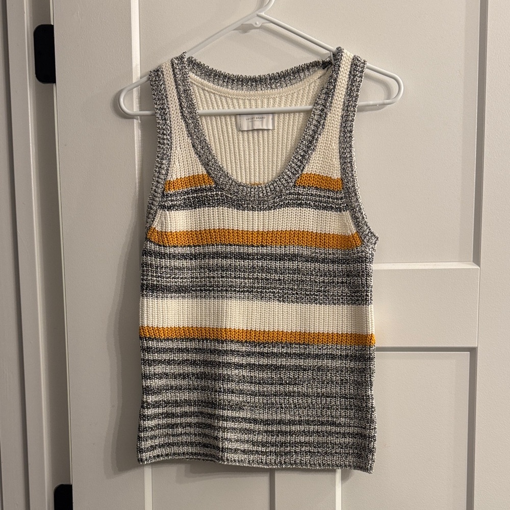 Lucky Brand Women's Knit Tank Top in Gray, Orange, and Cream